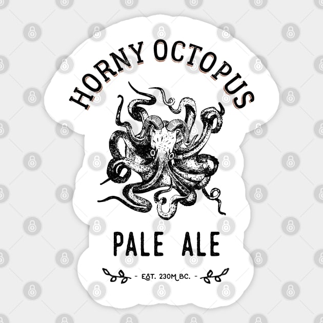 Horny Octopus Pale Ale Sticker by Pushloop